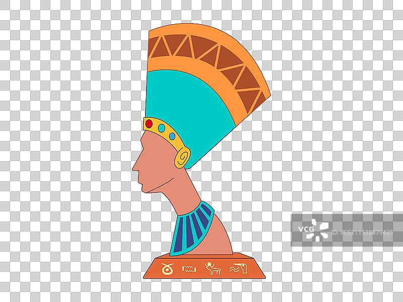 图坦卡蒙法老与伟大的拉美西斯头部雕像图片素材