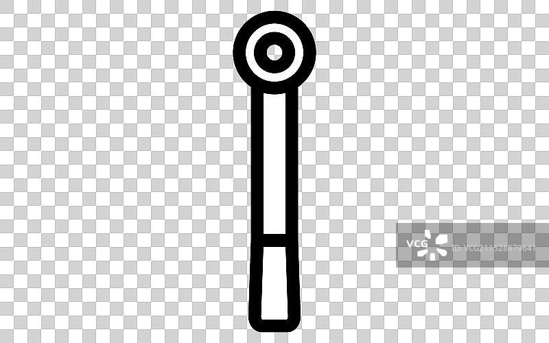 黑色简单线条绘制的工具图标图片素材