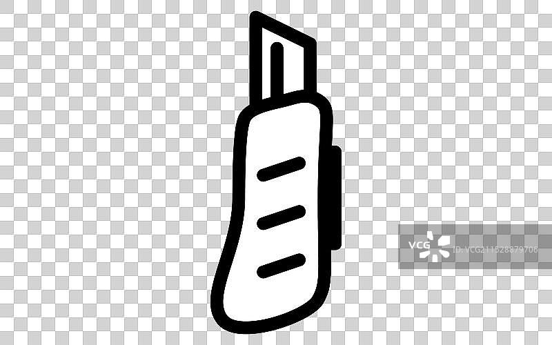 黑色简单线条绘制的工具图标图片素材