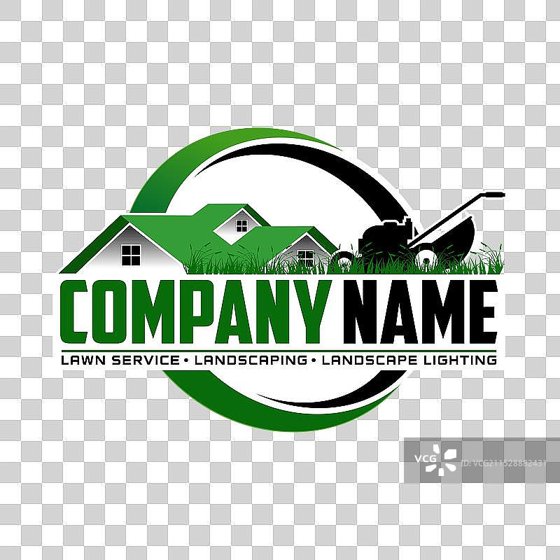 草坪护理logo设计创意构思图片素材