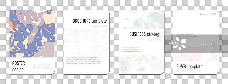 水磨石抽象图案的宣传册封面设计图片素材