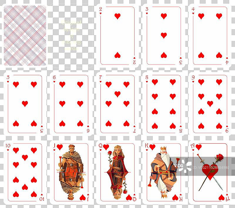 扑克牌的原创设计，所有牌面图片素材