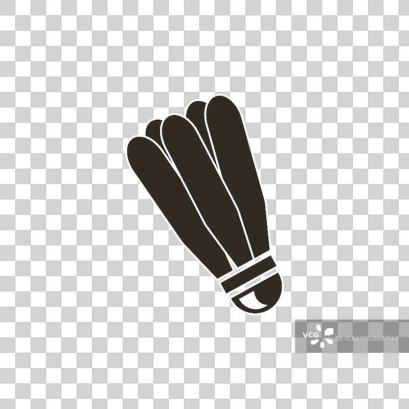 羽毛球图标，背景为白色图片素材