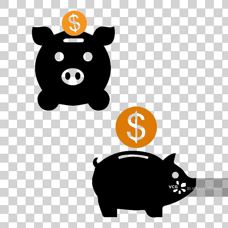 储蓄罐图标符号设计图片素材