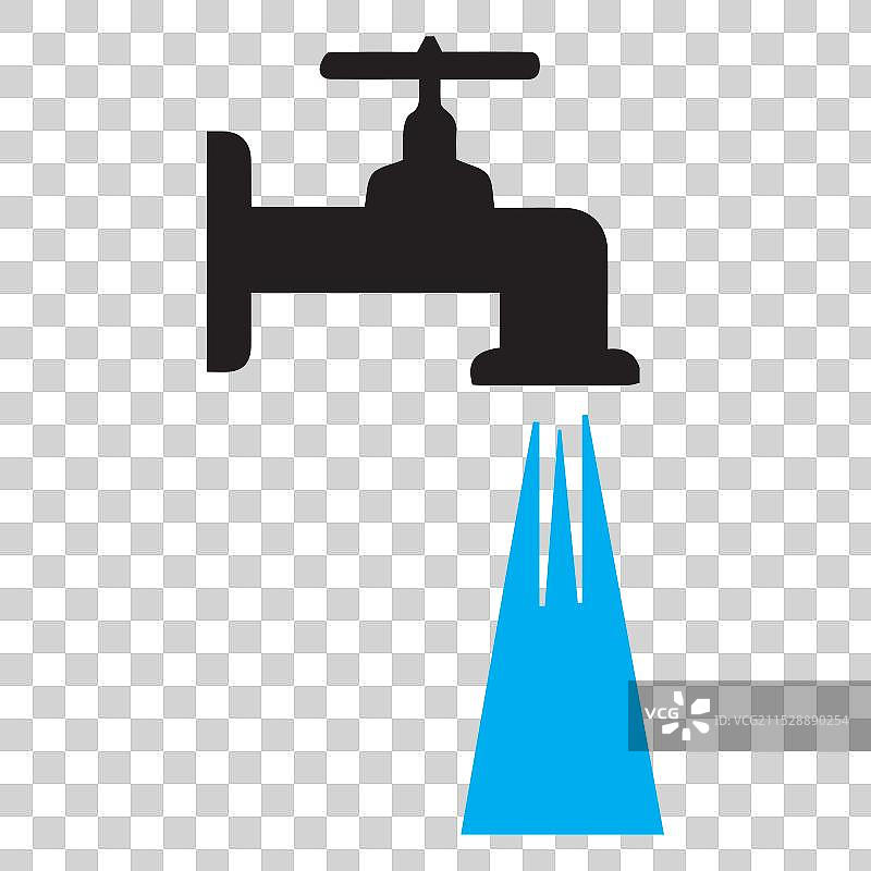 水龙头图标符号设计图片素材