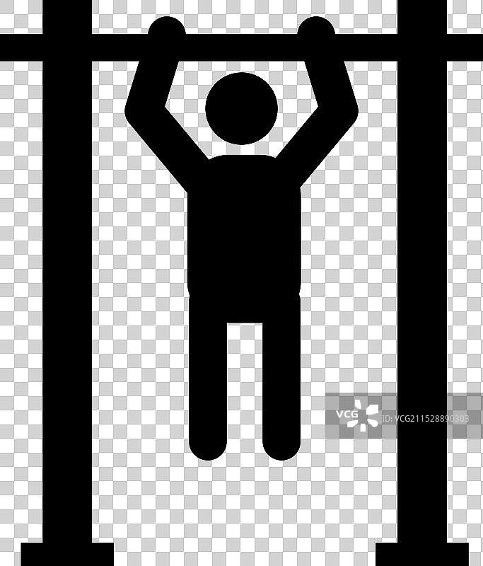 做引体向上的男人图标 引体向上运动标志图片素材