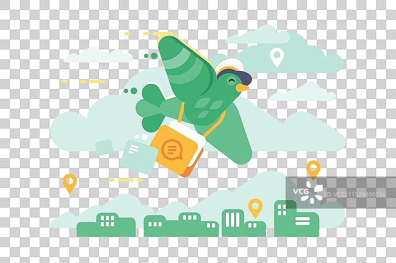 鸟类邮递服务图片素材