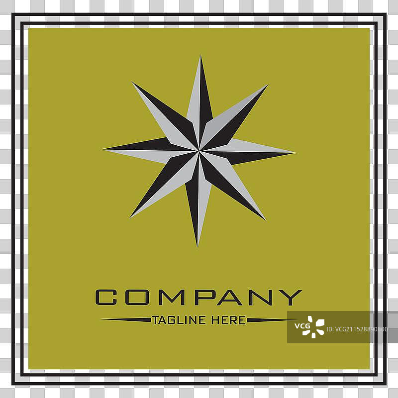 黑白几何抽象标志设计图片素材