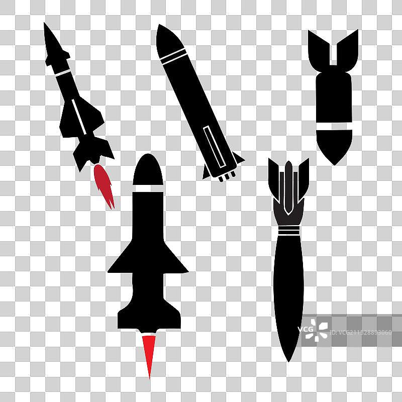 导弹和火箭图标图片素材