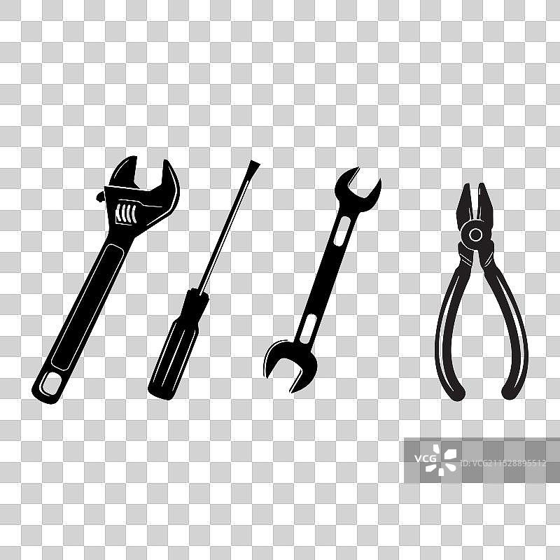 工具图标，背景为白色图片素材