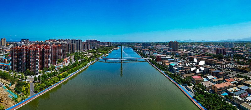 襄汾县 滨河公园 丁陶大道 锣鼓广场 丁陶文化公园 航拍图片素材