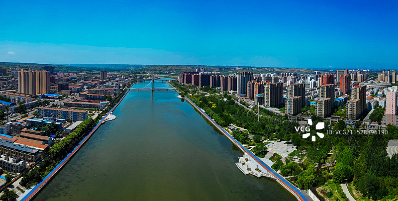 襄汾县 滨河公园 丁陶大道 锣鼓广场 丁陶文化公园 航拍图片素材