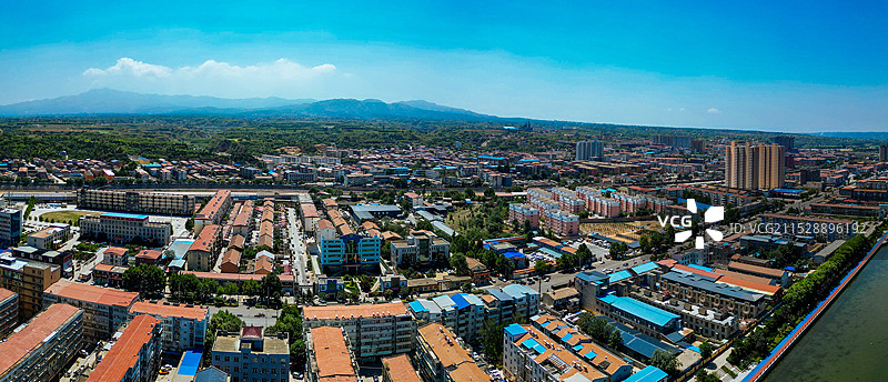 襄汾县 滨河公园 丁陶大道 锣鼓广场 丁陶文化公园 航拍图片素材