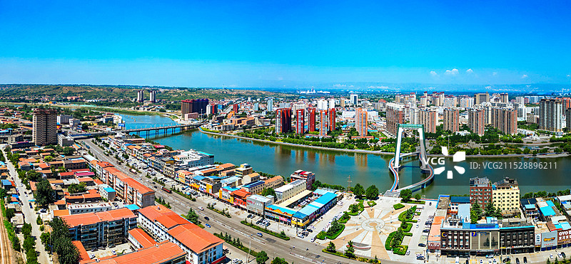 襄汾县 滨河公园 丁陶大道 锣鼓广场 丁陶文化公园 航拍图片素材