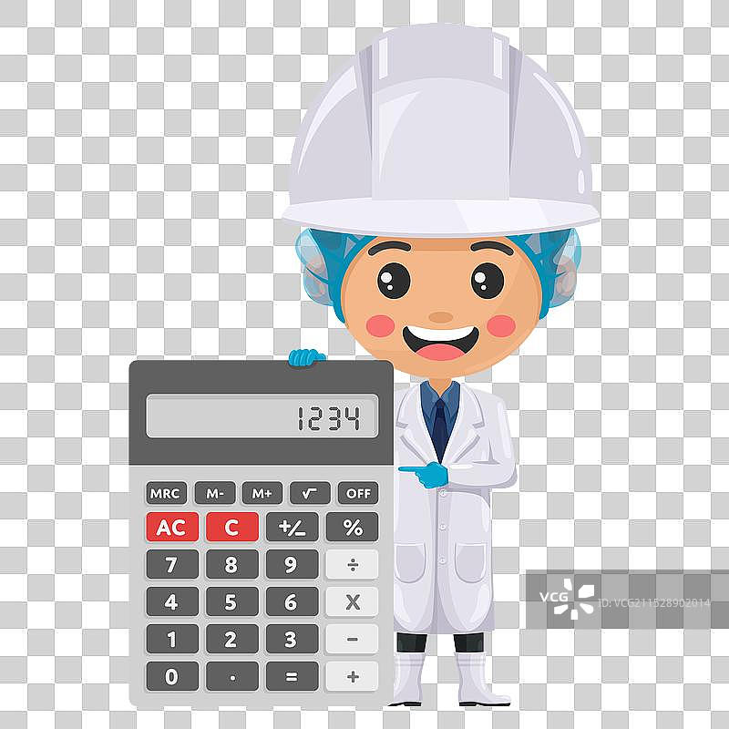 质量控制主管与计算器图片素材