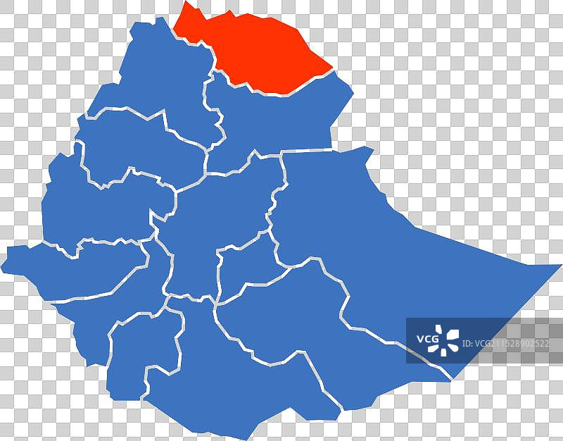 提格雷地区的行政区划图片素材