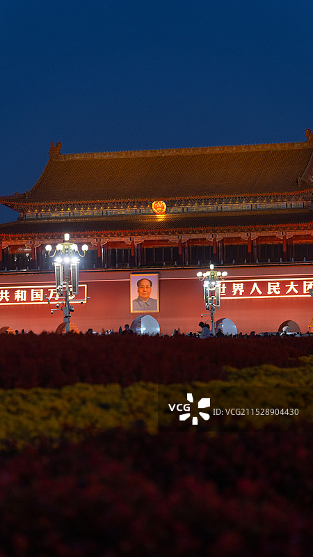北京天安门广场及城楼绝美夜景图片素材