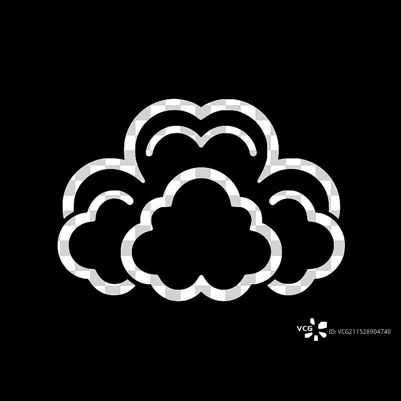 云 - 极简和简单的轮廓图片素材