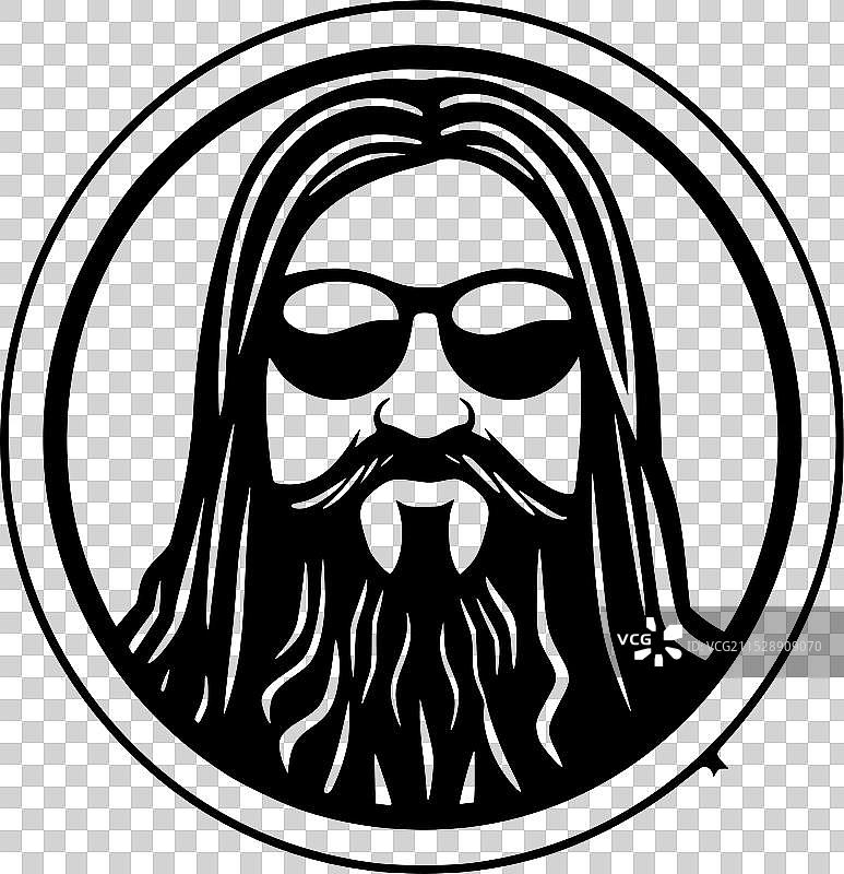 嬉皮 - 高质量标志 - 适合T恤使用图片素材