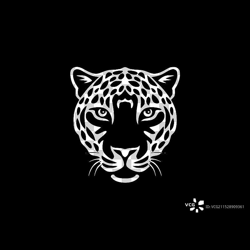 猎豹 - 极简风格的平面logo图片素材