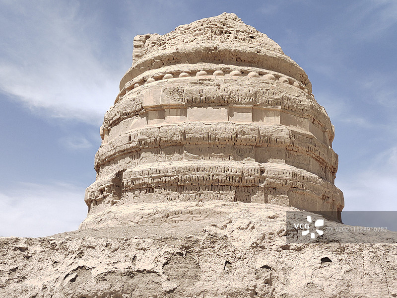 锁阳城遗址里的塔图片素材