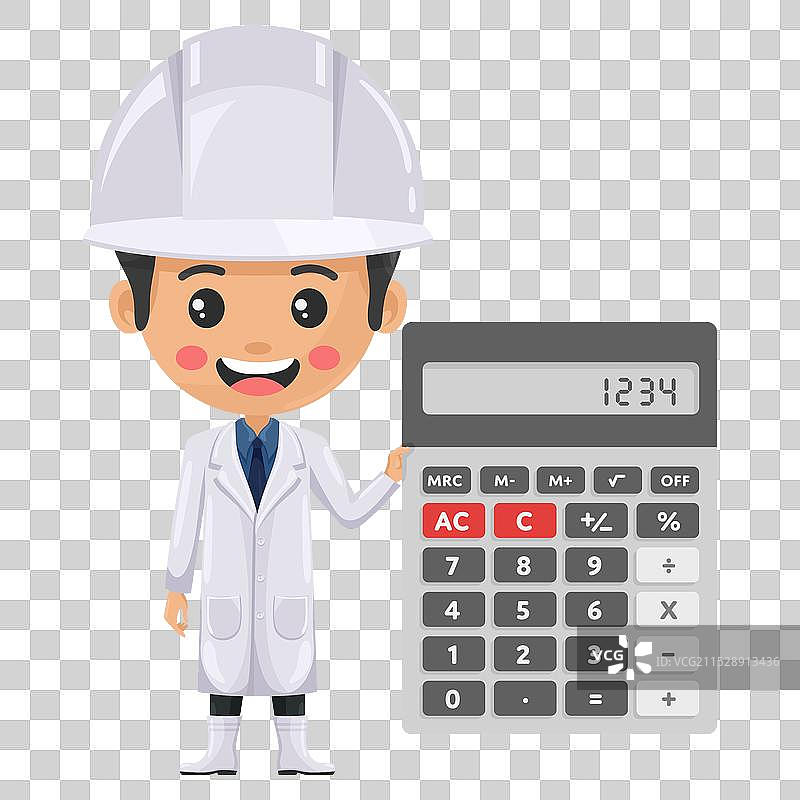 质量控制主管与计算器图片素材
