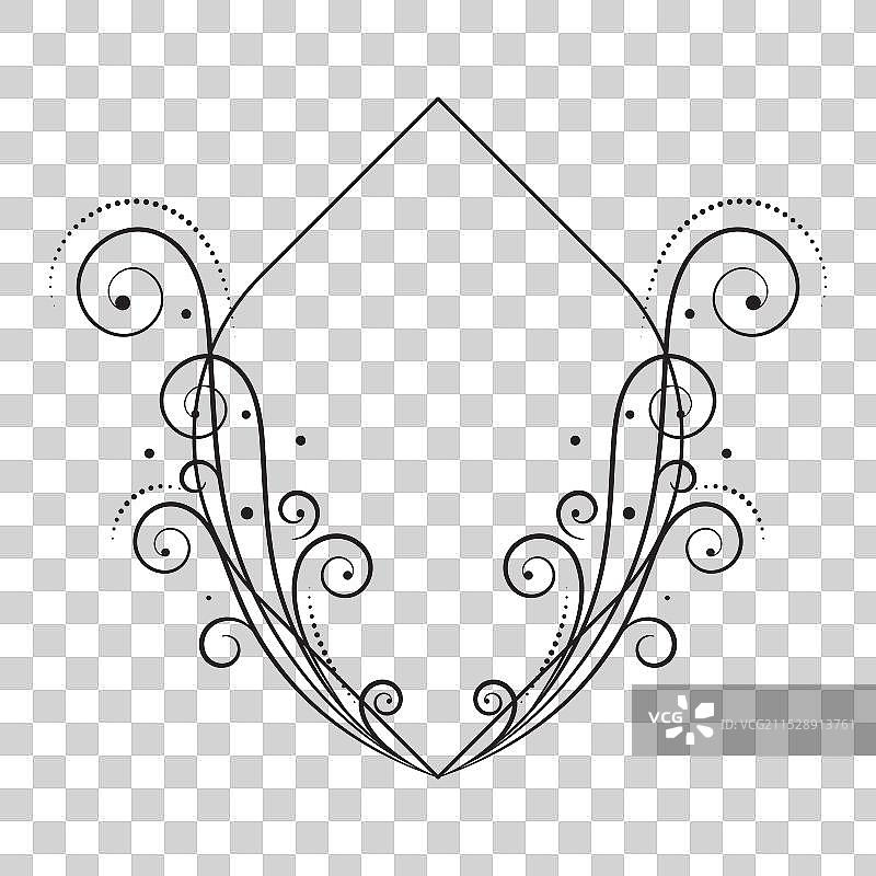 奢华的边框和角落，装饰华丽图片素材