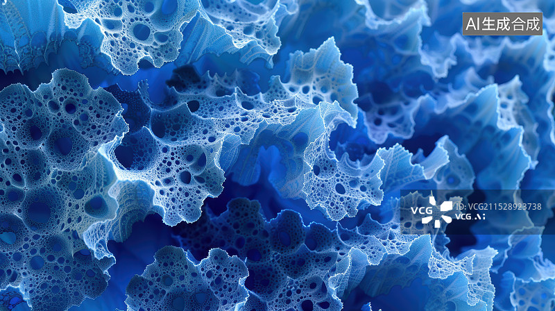 【AI数字艺术】蓝色抽象科技背景图片素材