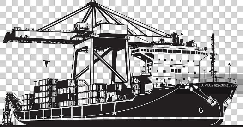 海洋救援工业船舶装载图标图片素材