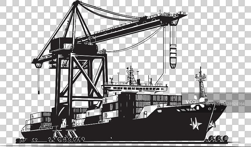 港口保护器工业船舶装载图标图片素材