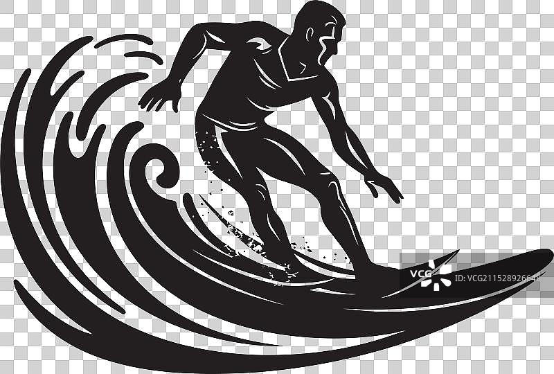 拥抱冲浪的男士水蓝色肾上腺素标志图片素材