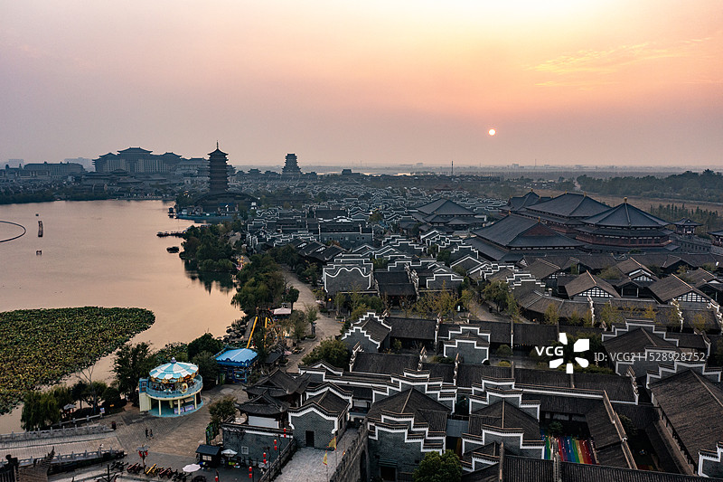 航拍湖南长沙铜官窑古镇风光图片素材