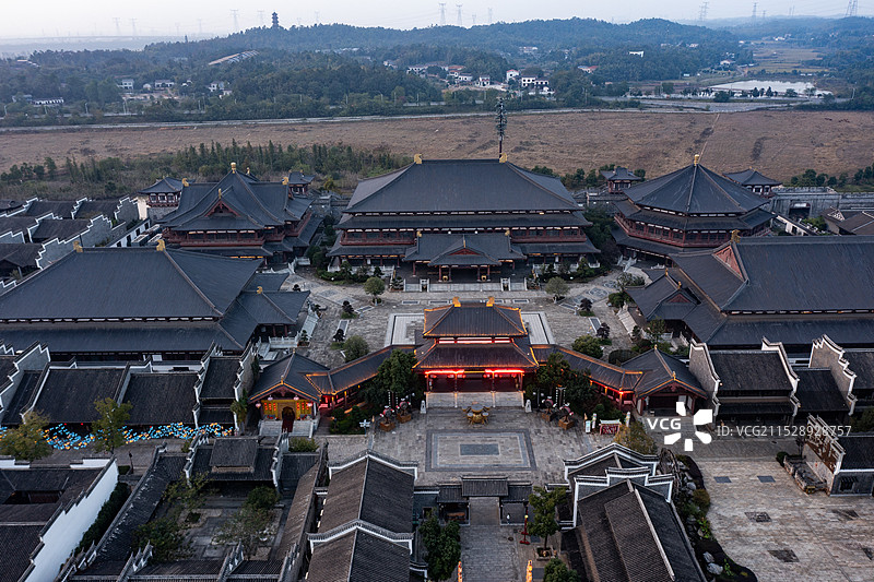 航拍湖南长沙铜官窑古镇风光图片素材