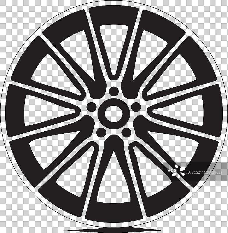 闪亮的反光合金轮毂标志设计图片素材