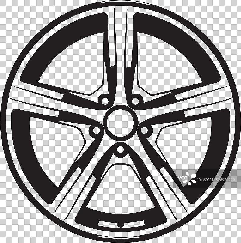 反光边缘抛光合金轮毂标志图标图片素材