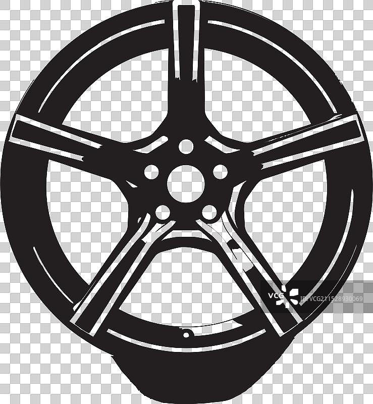 精湛工艺的金属合金轮圈图片素材