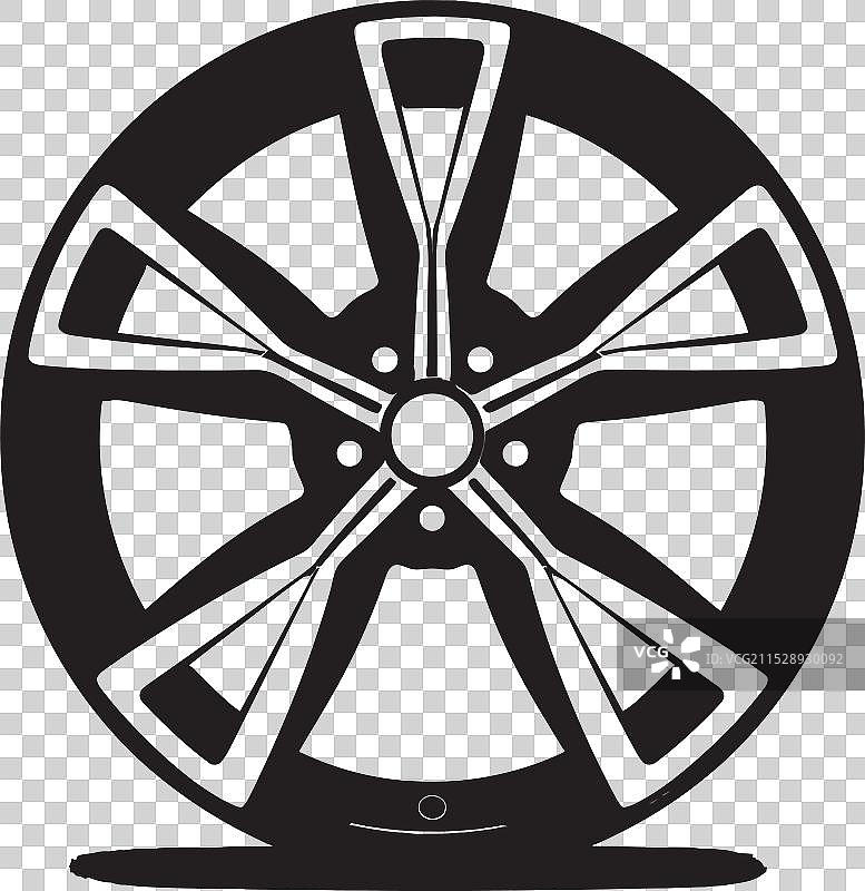 抛光完美的光滑合金轮毂标志设计图片素材