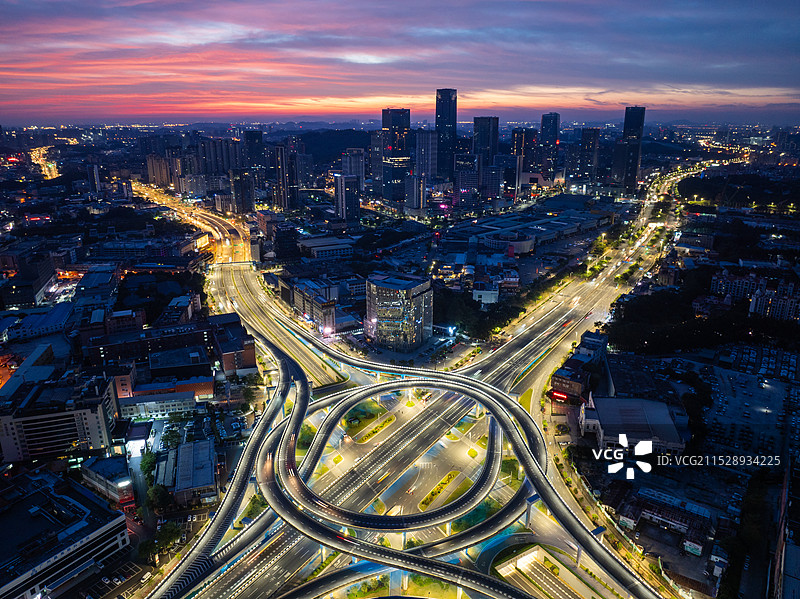 广州市番禺区万博商务区、万博CBD、南村万博、长隆万博商务区晨曦夜景航拍 拍摄时间图片素材