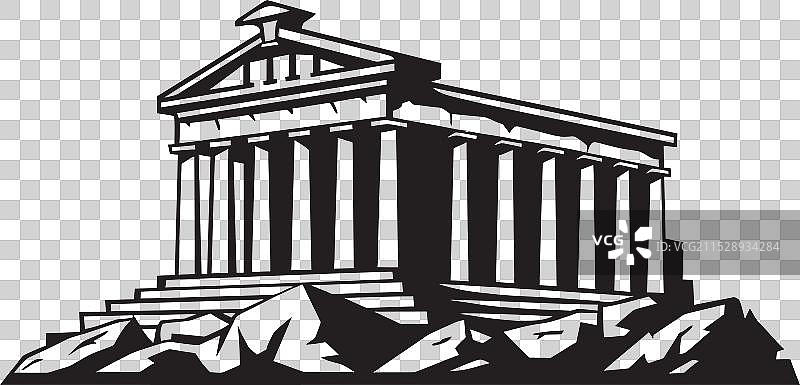 对古希腊建筑的敬仰图片素材
