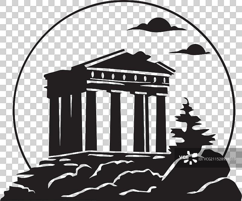 古希腊建筑的表现形式图片素材