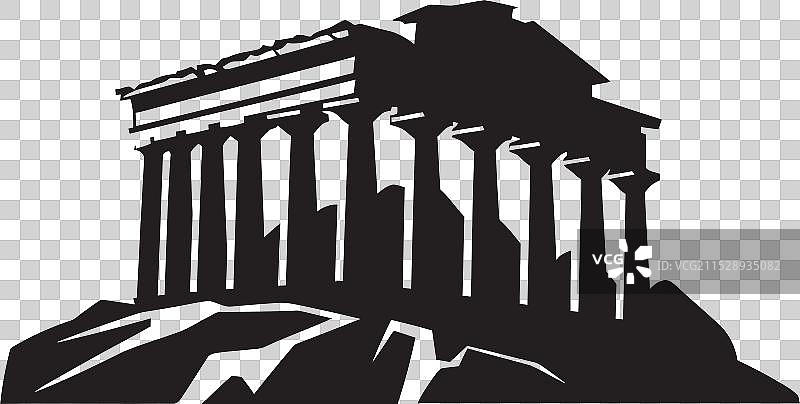 希腊建筑遗产的永恒致敬图片素材