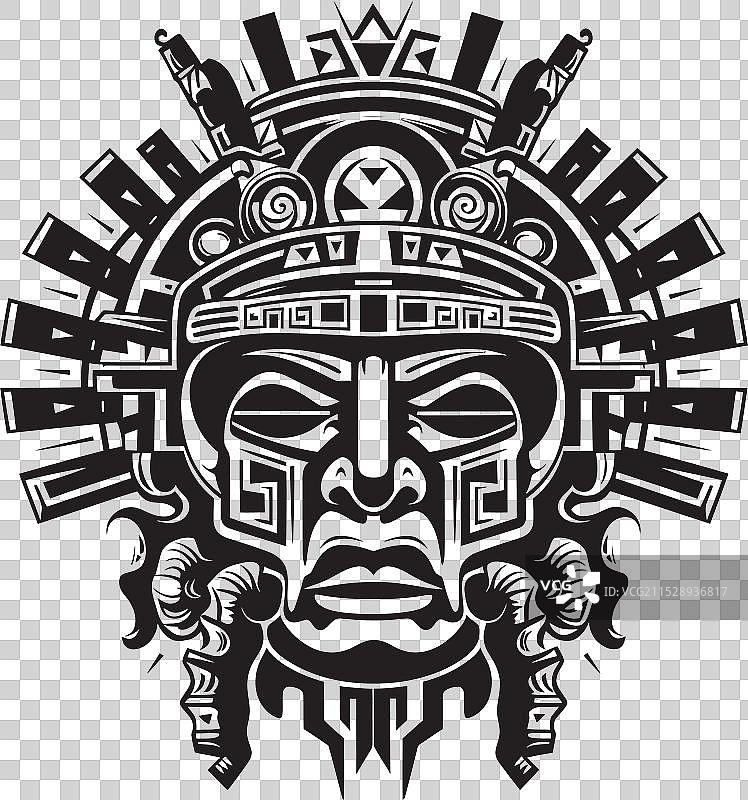 阿兹特克文化遗产的标志性设计图片素材