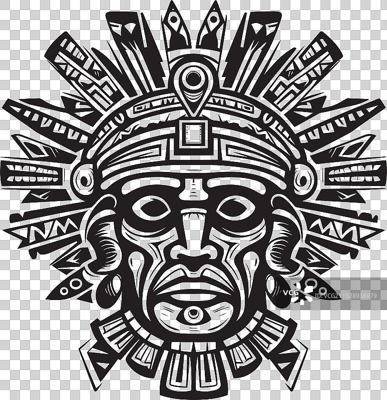 永恒的阿兹特克符号标志表现图片素材