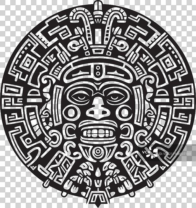 复兴的古阿兹特克绘画，永恒的优雅图片素材