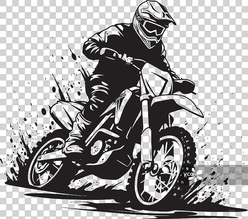 越野摩托英雄骑手标志图标泥土赛道图片素材