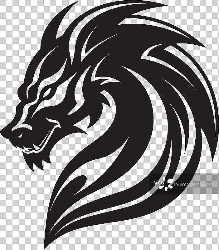 奇幻龙艺术卡通纹身标志图标图片素材