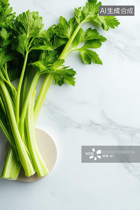 【AI数字艺术】芹菜根茎新鲜展示图片素材