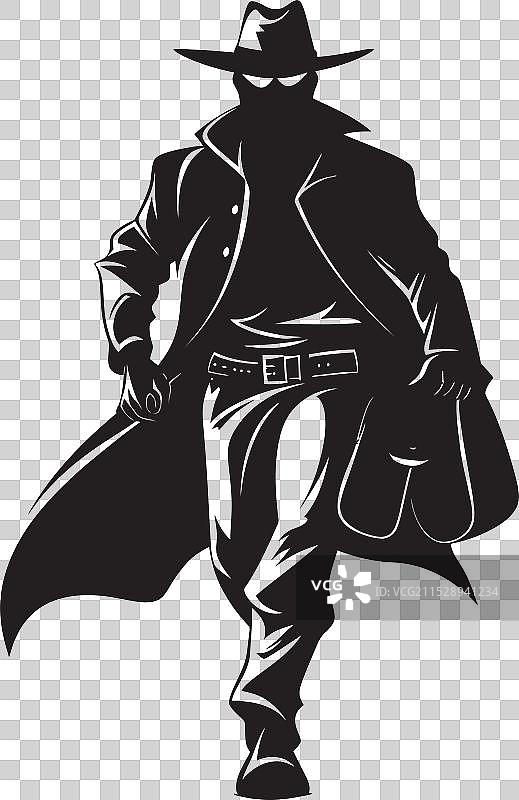 亡命之徒的奥德赛卡通面具牛仔抢劫者图标图片素材