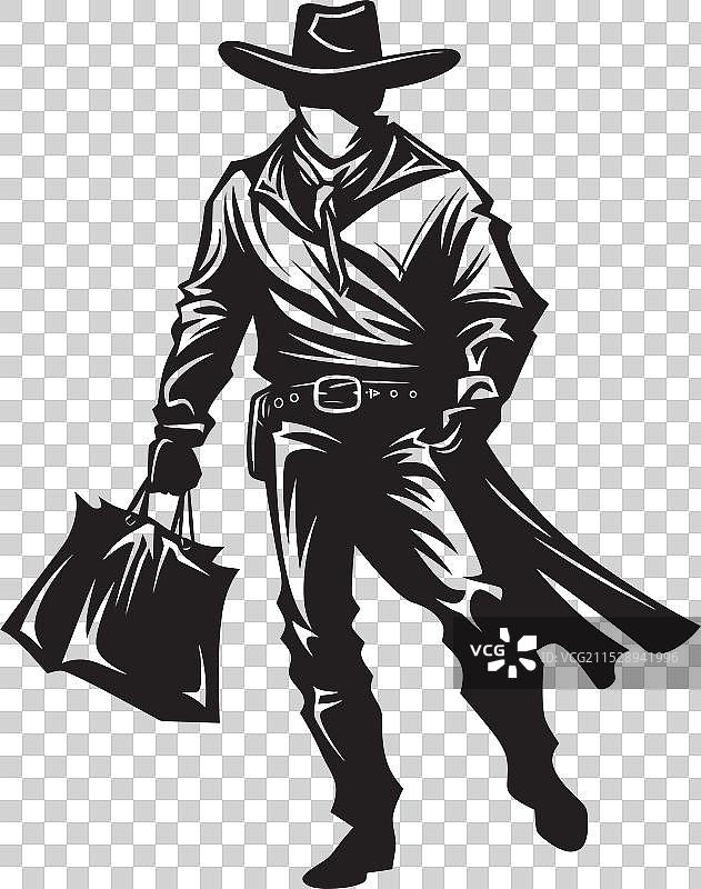 亡命之徒的奥德赛卡通面具牛仔抢劫者图标图片素材