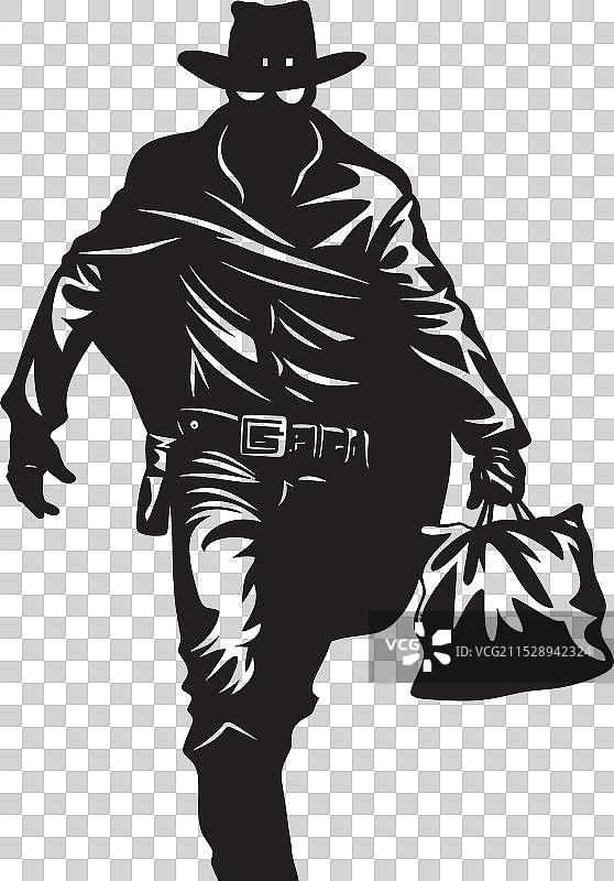 强盗火焰牛仔抢劫者标志绝望的乐趣图片素材